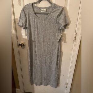 No Boundaries Light Gray Ribbed Dress